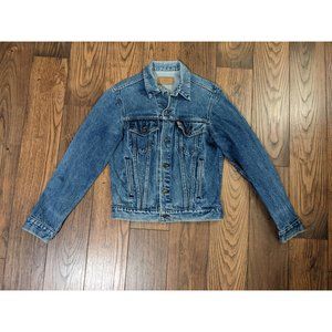 Vintage Levi's 42 L Blue Jean Denim Trucker Jacket USA Made 42L Mens
